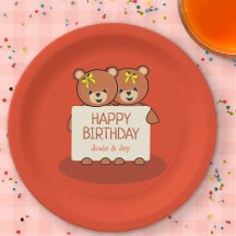 Fête d'anniversaire des jumeaux ou frères et sœurs