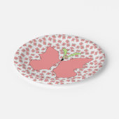 Assiettes En Carton Fête d'anniversaire des papillons (Angle)