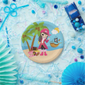 Assiettes En Carton Fête d'anniversaire des Pirates Roses (Fête)