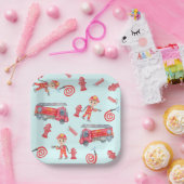 Assiettes En Carton Fête d'anniversaire des pompiers (Fête)