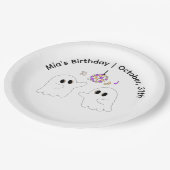 Assiettes En Carton Fête d'anniversaire d'Halloween | Conception Citro (Angle)