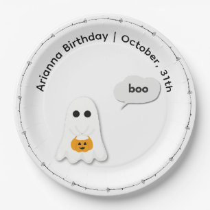 Assiettes En Carton Fête d'anniversaire d'Halloween Conception minim