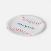 Assiettes En Carton Fête d'anniversaire du baseball (Angle)