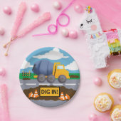 Assiettes En Carton Fête d'anniversaire du camion de construction pour (Fête)