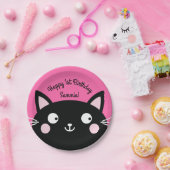 Assiettes En Carton Fête d'anniversaire du chat (Fête)