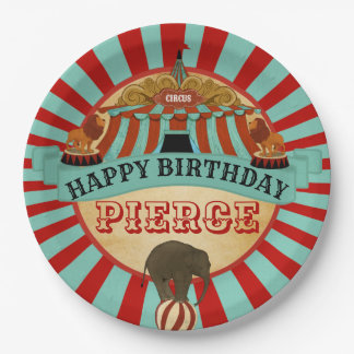 Assiettes En Carton Fête d'anniversaire du cirque Bonne Plate d'annive
