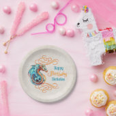 Assiettes En Carton Fête d'anniversaire du dragon (Fête)
