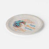 Assiettes En Carton Fête d'anniversaire du dragon (Angle)