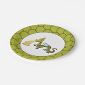Assiettes En Carton Fête d'anniversaire du dragon (Angle)