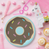 Assiettes En Carton Fête d'anniversaire du garçon Donut Sprinkate Choc (Fête)