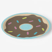 Assiettes En Carton Fête d'anniversaire du garçon Donut Sprinkate Choc (Angle)
