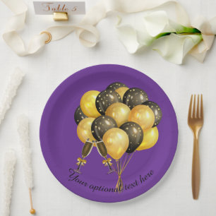 Assiettes En Carton Fête d'anniversaire du Nouvel An