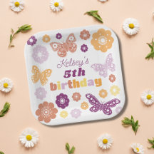 Fête d'anniversaire du papillon rétro