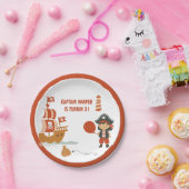 Assiettes En Carton Fête d'anniversaire du Pirate | Navire rouge et ca (Fête)