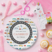 Assiettes En Carton Fête d'anniversaire du transport urbain moderne (Fête)