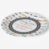 Assiettes En Carton Fête d'anniversaire du transport urbain moderne (Angle)