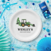 Assiettes En Carton Fête d'anniversaire du véhicule de construction (Fête)