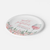 Assiettes En Carton Fête d'anniversaire du vin Floral (Angle)