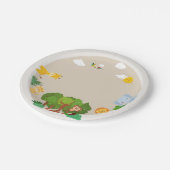 Assiettes En Carton Fête d'anniversaire du zoo animal (Angle)