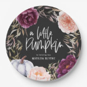 Assiettes En Carton Fête d'anniversaire d'un petit citrouille à l'auto (Devant)