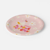 Assiettes En Carton Fête d'anniversaire d'une sotte d'oie rose (Angle)