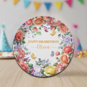 Assiettes En Carton Fête d'anniversaire élégante et colorée de 11 ans