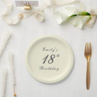 Fête d'anniversaire élégante moderne crème 18 ans