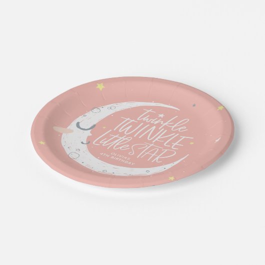 Assiettes En Carton Fête d'anniversaire en étoile (Angle)