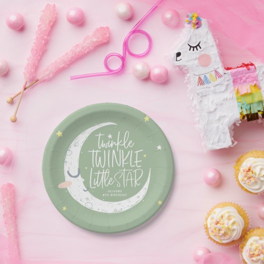 Assiettes En Carton Fête d'anniversaire en étoile (Fête)