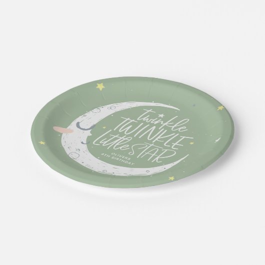 Assiettes En Carton Fête d'anniversaire en étoile (Angle)