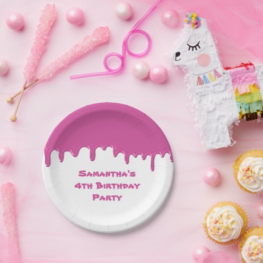 Assiettes En Carton Fête d'anniversaire enfant vert amusant Slime Driv (Fête)