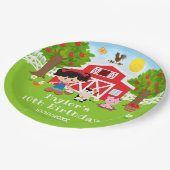 Assiettes En Carton Fête d'anniversaire Fille aux cheveux noirs Grange (Angle)