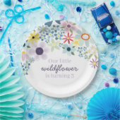 Assiettes En Carton Fête d'anniversaire fleur sauvage (Fête)