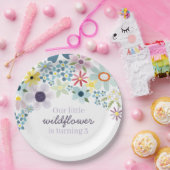 Assiettes En Carton Fête d'anniversaire fleur sauvage (Fête)