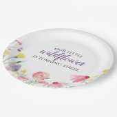 Assiettes En Carton Fête d'anniversaire fleur sauvage (Angle)