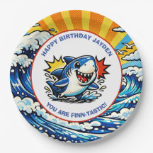 Fête d'anniversaire garçon thème requin nautique