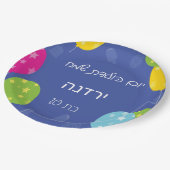 Assiettes En Carton Fête d'anniversaire hébraïque (Angle)