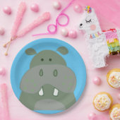 Assiettes En Carton fête d'anniversaire hippo (Fête)