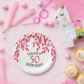 Assiettes En Carton Fête d'anniversaire Hot Rose Folith (Fête)