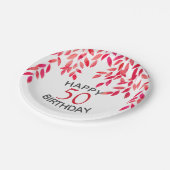 Assiettes En Carton Fête d'anniversaire Hot Rose Folith (Angle)