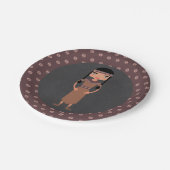 Assiettes En Carton Fête d'anniversaire indienne indigène de fille (Angle)