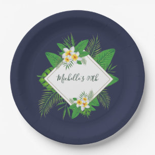 Assiettes En Carton Fête d'anniversaire Luau Aloha hawaïenne