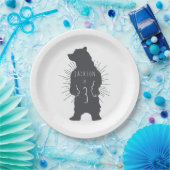 Assiettes En Carton Fête d'anniversaire minimaliste de l'ours (Fête)