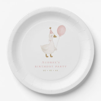 Assiettes En Carton Fête d'anniversaire Minimaliste Silly Goose