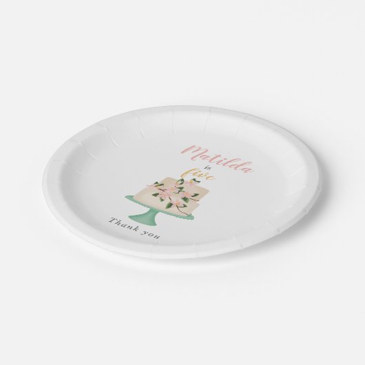 Assiettes En Carton fête d'anniversaire modifiable (Angle)