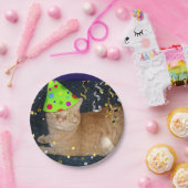 Assiettes En Carton Fête d'anniversaire Orange Tabby Cat (Fête)