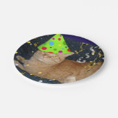 Assiettes En Carton Fête d'anniversaire Orange Tabby Cat (Angle)