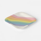 Assiettes En Carton Fête d'anniversaire Pastel Rainbow (Angulaire)