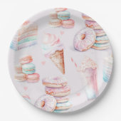 Assiettes En Carton Fête d'anniversaire Pastel Sweet (Devant)