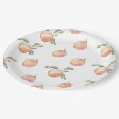 Assiettes En Carton Fête d'anniversaire Peach (Angle)